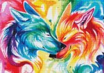 (image for) Nuzzling Wolves